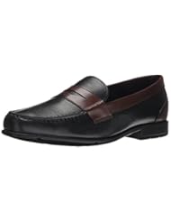 Shoes: Rockport Mens Classic Lite Penny Loafer, Black/New Brown, 12 W US - Rockport Footwear Mens