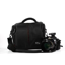 Shot-In Camera Bag For Canon Eos 500D 550D 600D 1000D 1100D 40D 50D 60D 7D 5D Mark Ii - Black - 8.27X4.33X7.09