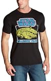 Junk Food Clothing Men's Milenium Falcon Short Sleeve T-Shirt,Black Wash,X-Large