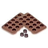 Sorbus® Round Silicone Mold for Chocolate Jelly and Candy - 15-piece Per Mold (Set of 2)