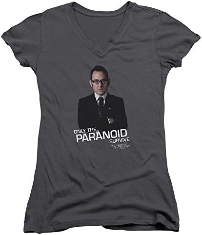 Person Of Interest Crime Drama Nyc TV Series Paranoid Juniors V-Neck T-Shirt Tee