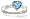 14K White Gold Genuine Heart Blue Topaz and Diamond Ring - Size 4