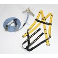 Workman Roofers' Fall Protection Kit (Contains Vest Style Harness With Quik-Fit Leg Straps, 25' Rope Lifeline With Trailing Rope Grab, Roof Anchor And Storage Bucket)