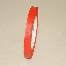 Shurtape CP-632 Colored Masking Tape: 1/2 in. x 60 yds. (Red)