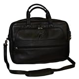 NFL Atlanta Falcons Debossed Black Leather Laptop Bag
