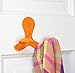 SmartHook ColorZ Garment Friendly Double Coat Hook (2 Pack, Tangerine Orange)