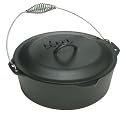 Lodge Logic 7-Quart Dutch Oven with Spiral Handle Bail and Iron Cover