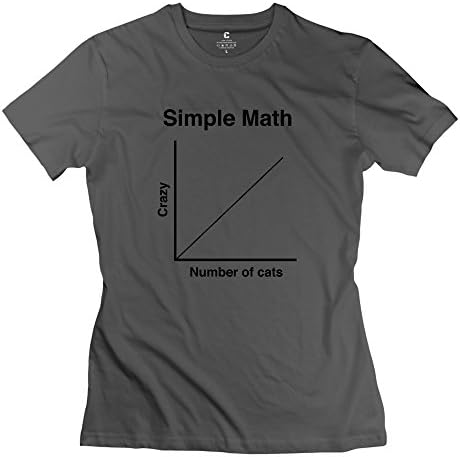 Sihan Simple Math. Crazy Vs Cats Women's Funny T-shirt Size XS DeepHeather
