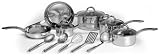 Range Kleen 15 Piece Stainless Steel Cookware Set