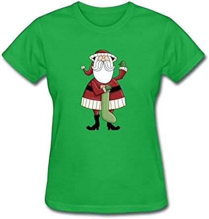 I Heart Christmas Santa Claus Candy Cane Snowman Designed Small Series Top Clothing Women Round-collar