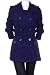Muscato Double Breasted Fabric Covered Buckle Belt Felt Button Tab Shoulders Front Pockets Coat Jack