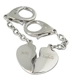 Personalised Laser Engraved Two Heart Keyring