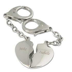 Personalised Laser Engraved Two Heart Keyring
