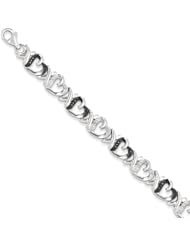 Sterling Silver Black & White Diamond Bracelet