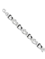 Sterling Silver Black & White Diamond Bracelet