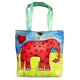 BrightWorld Elephant Large Stylish/Colorful Tote Bag