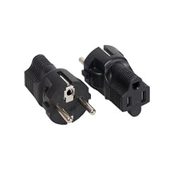 Netzkabeladapter USA, Schuko St an US 3-pin Bu, ca. 10cm