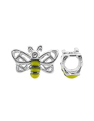 Storywheel® Bumble Bee Yellow And Black Enamel Bead / Charm in 925 Sterling Silver