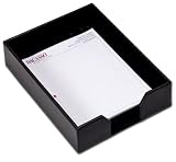 DACASSO Letter Tray - Black Bonded Leather