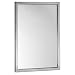 Bobrick 2908 Series 304 Stainless Steel Welded Frame Tempered Glass Mirror, Satin Finish, 24" Width x 36" Height