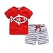 LittleSpring Little Boy Outfit Size 5 Holiday Beach Set Red Fish