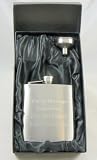from Drinks Are On Me Drinks Are On Me Steel 6oz Hip Flask Gift, Engraved Free With Your Message, Includes Gift Box & Funnel
