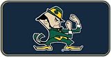 University of Notre Dame Fighting Irish "Leprechaun" Emblem" Metal Trailer Hitch Cover Fits 1.25 or 2 Inch Auto Car Truck Receiver with NCAA College Sports Logo