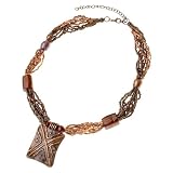 Assam Antique Copper Metallic Pendant Necklace