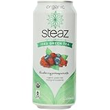 Steaz Iced Tea Can, Green Blueberry Pomegranate, Gluten Free, 16-ounces (Pack of12)