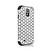 Ballistic Aspira Honeycomb Pattern Case for Samsung Galaxy S4 - Retail Packaging - White/Black