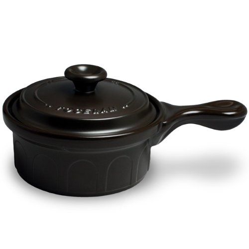 IH対応 有田焼 遠赤外線 片手鍋 1500cc チャコールブラウン TSR-190D-B