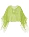 Crinkled silk cascade top Image
