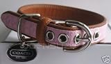 COACH SIGNATURE PINK BLUSH DOG COLLAR XL 4003