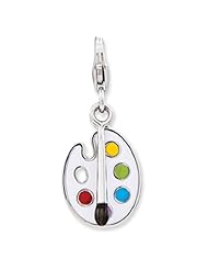 Amore La Vita Silver Enamel Artist Palette Charm