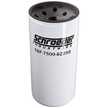 Schroeder SBF-7500-8Z25B Best Fit Spin-On Hydraulic Filter Element, Micro-Glass, Removes Rust, Metallic Debris, Fibers, Dirt; 10.65" Height, 5.08" OD, 1.5" ID, 25 Micron