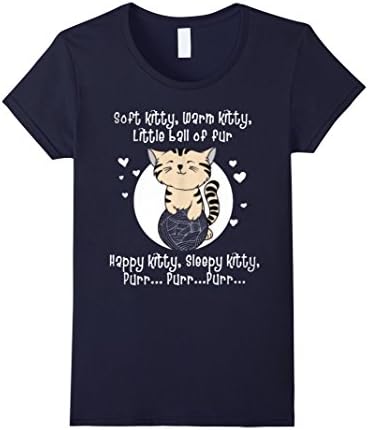 "Soft Kitty Warm Kitty Happy Kitty Sleepy Kitty" T-shirts - Female XL - Navy