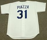 MIKE PIAZZA Los Angeles Dodgers 1993 Majestic Cooperstown Throwback Baseball Jersey, MEDIUM