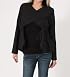 Love Stitch Jacket with Detachable Hem in Black