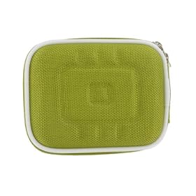 rooCASE Med Nylon Hard Shell (Green) Case for Flip MinoHD Camcorder Brushed Metal