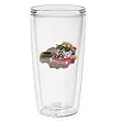 Beach 16 oz Insulated Beverage Tumbler, Clear (Licensed Be the Ball design)