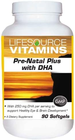 LifeSource Vitamins Pre-Natal Plus with DHA- 90 Softgels