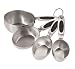 Oggi Stainless Steel Measuring Cups with Ez Grip Santoprene Handles, Set of 4