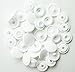 200 KAM Size 20 T5 Resin Plastic Snaps Buttons for Baby Bib Cloth Diaper (B3 - White)