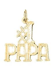 Gold-Plated 925 Sterling Silver #1 Papa Pendant