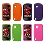 Nokia Nuron 5230 - 4 Pack of Premium Soft Silicone Gel Skin Cover Cases (Re ....