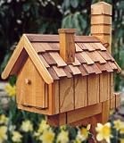 T.K. Industries TKAH15 Cedar Mailbox Grooved Sides Cedar Shake Roof