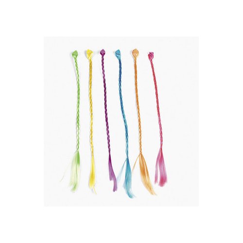 Dozen Assorted Nylon Hair Braid Attachments [Toy]