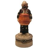 Flambro OVER A BARREL Emmett Kelly Jr. Figurine Trinket - Pill Box [#9837]