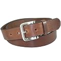 Brauner Leder G�rtel mittelbraun mattierte Schliesse