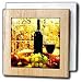 Fruit Food - Wine Bread Cheese Grapes - Tile Napkin Holders